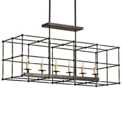 Fitzjames Rectangular Chandelier by Currey & Company - Starlight Lighting USA and Canada
